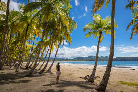 Woman at Playa Samara in Costa Rica