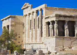 Erechtheion temple in the Acropolis, Athens, Greece